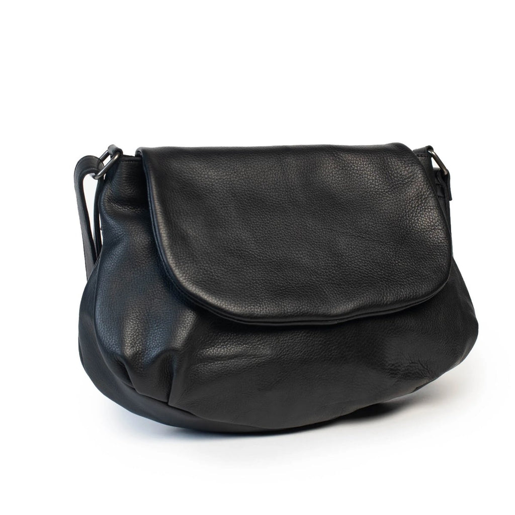 mondocherry - Dusky Robin | grace leather bag | black