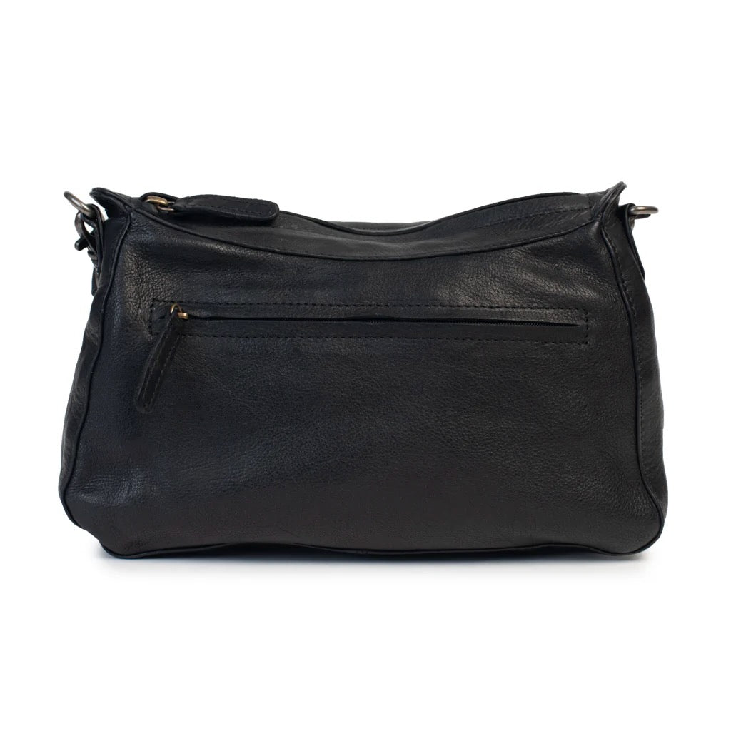 mondocherry - Dusky Robin | kyra leather bag | black