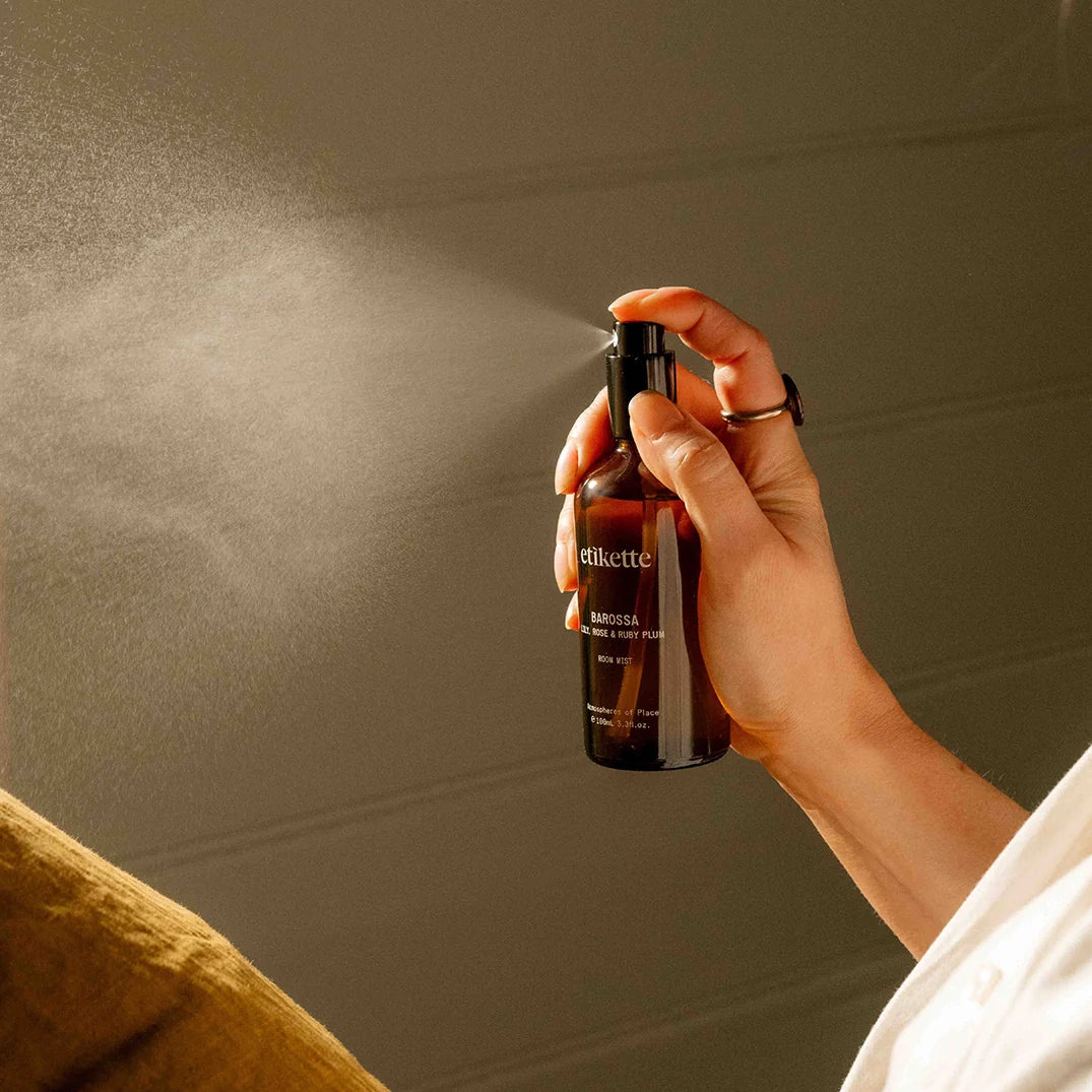 mondocherry - Etikette room mist | barossa in lily, rose & ruby plum - spray