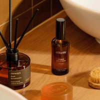 mondocherry - Etikette room mist | otways in bush botanicals - table and candle