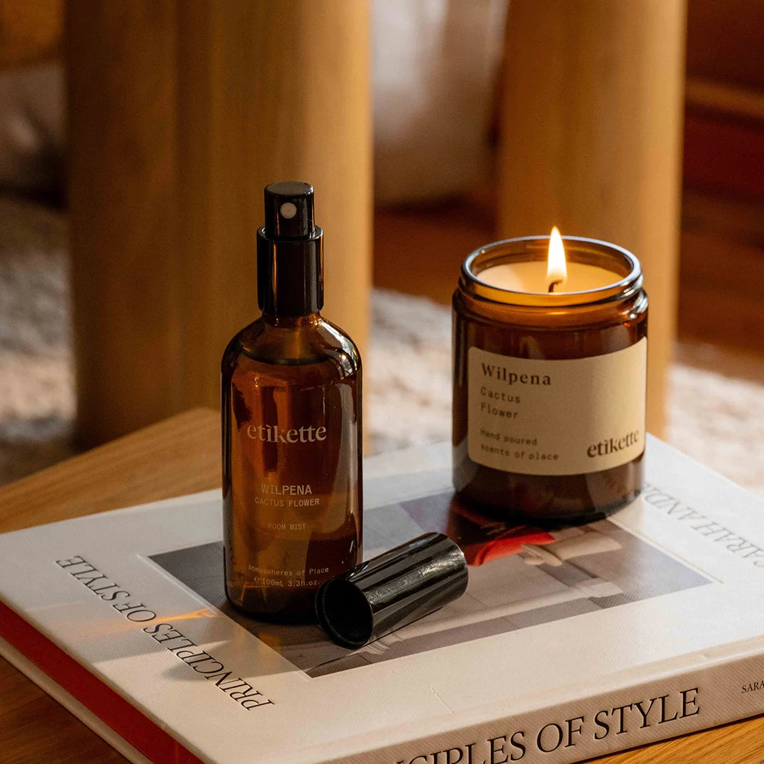 mondocherry - Etikette room mist | wilpena in cactus flower - candle