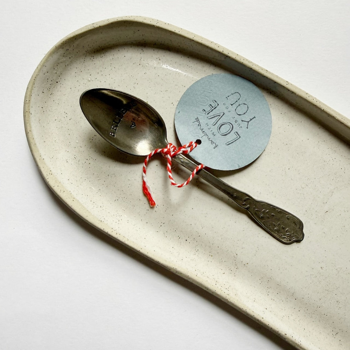 antique silverware tea spoon "believe" | mondocherry