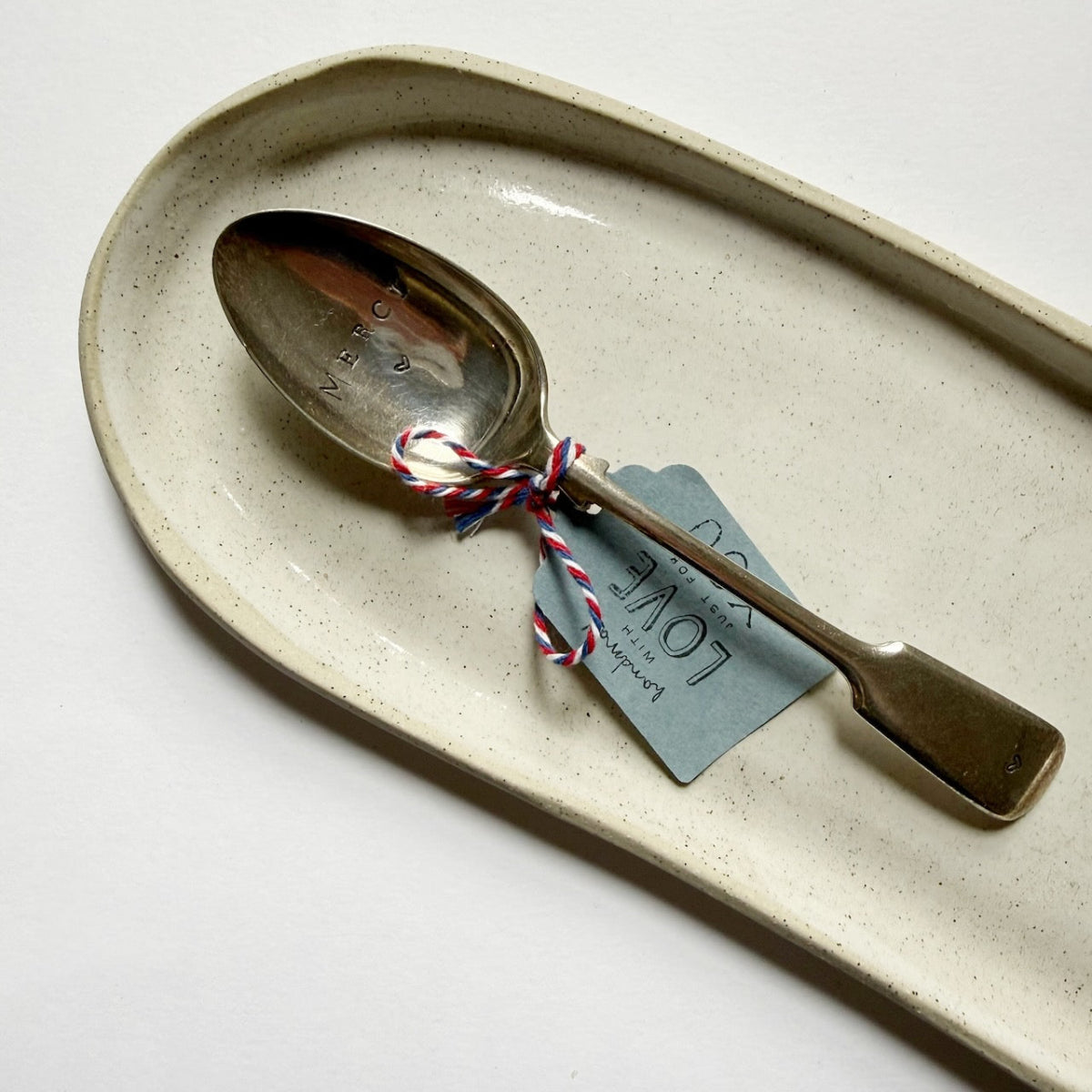 mondocherry - antique silverware spoon | "merci"