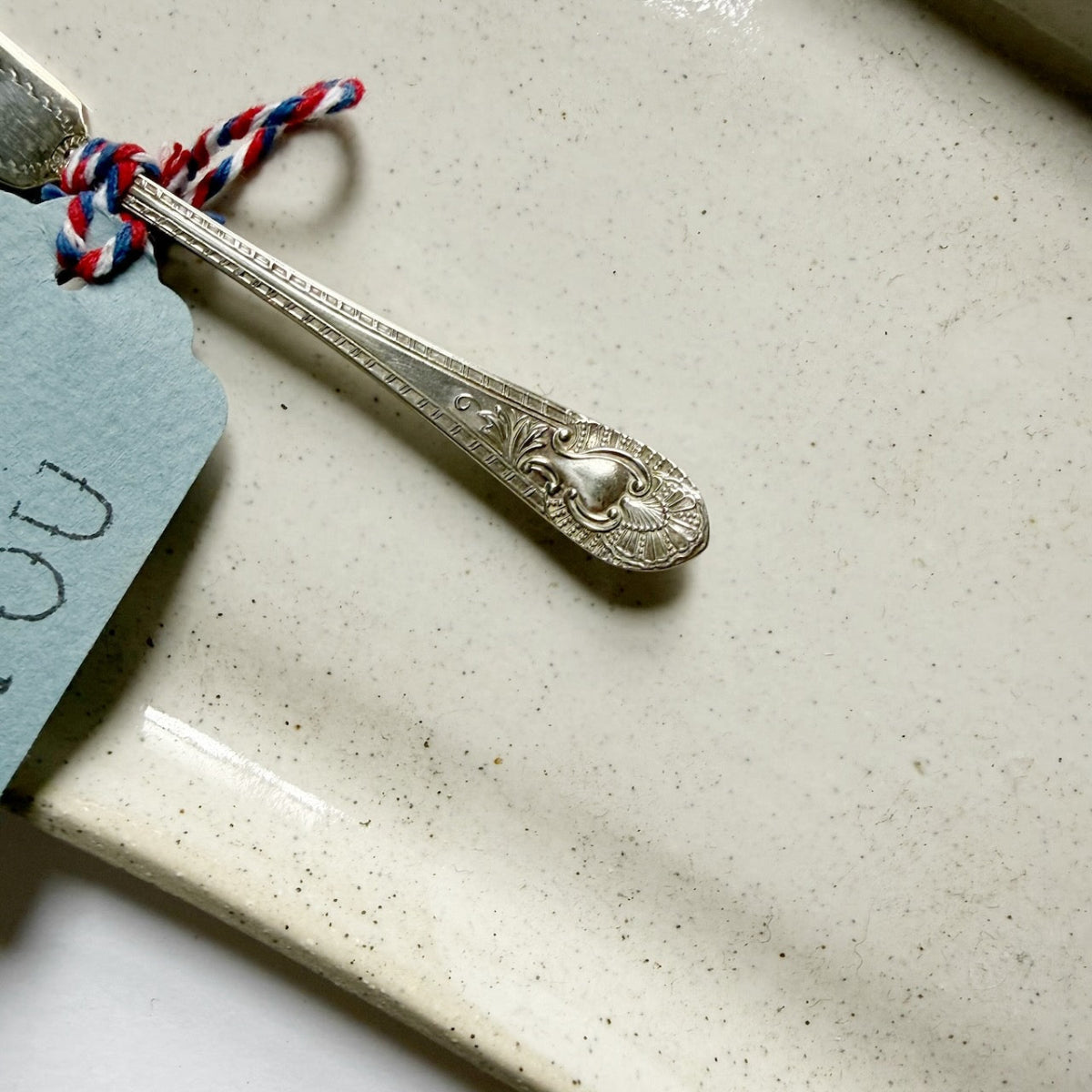 antique silverware pate knife flower heart | mondocherry - handle
