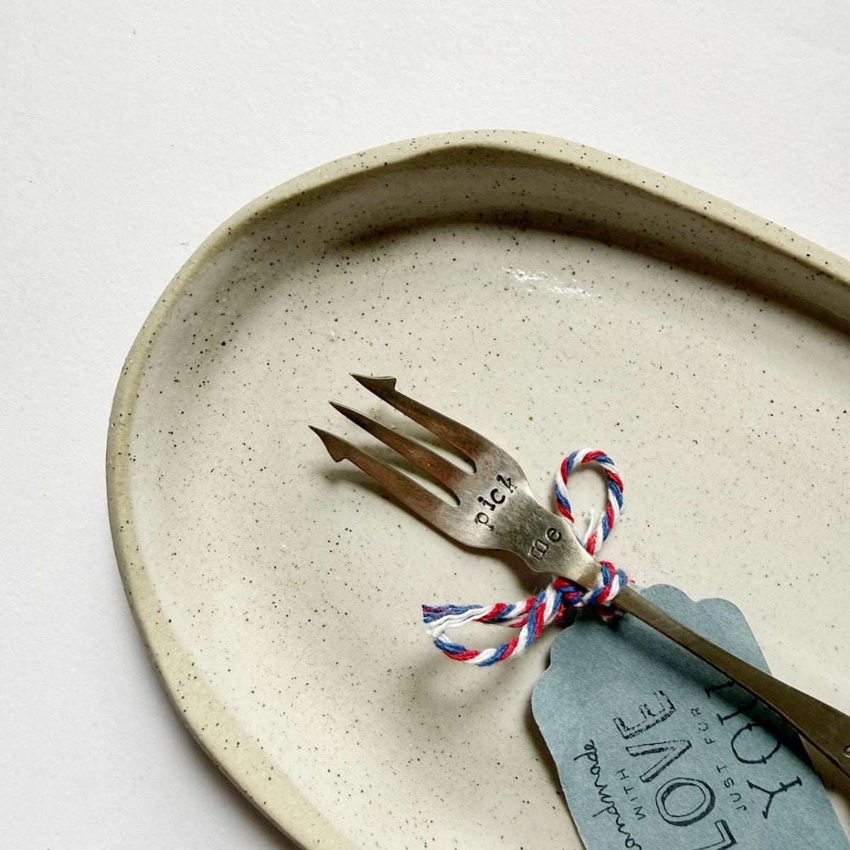antique silverware olive fork "pick me" | mondocherry - close
