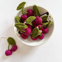 mondocherry - Gry & Sif | felt cherry ornament - bowl