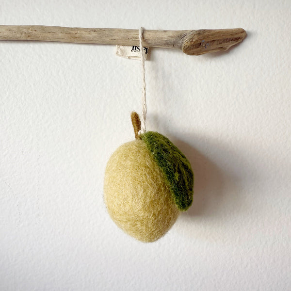 mondocherry - Gry & Sif | felt lemon ornament - hanging