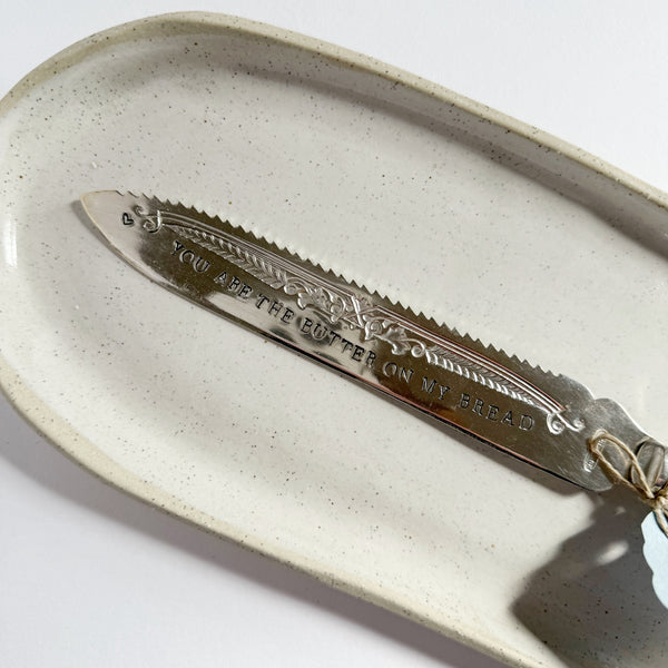 mondocherry - antique silverware bread & butter knife - close