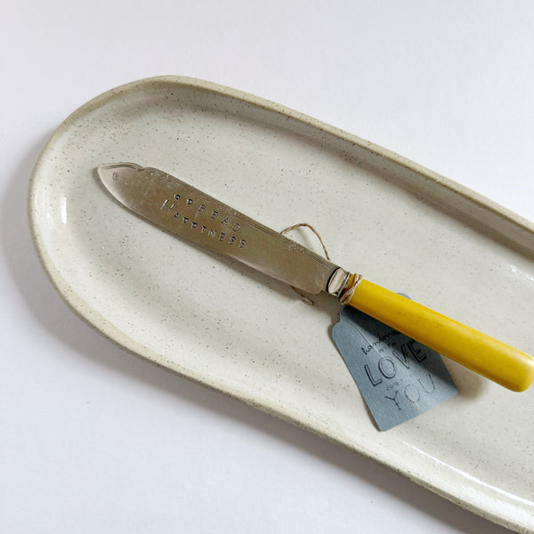 mondocherry - antique silverware butter knife | "spread happiness"