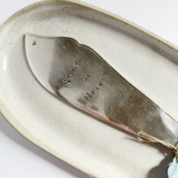 mondocherry - antique silverware cake server | "slice of heaven" - close