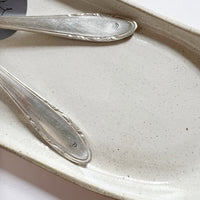 mondocherry - antique silver fork set | "Mr & Mrs" - handle