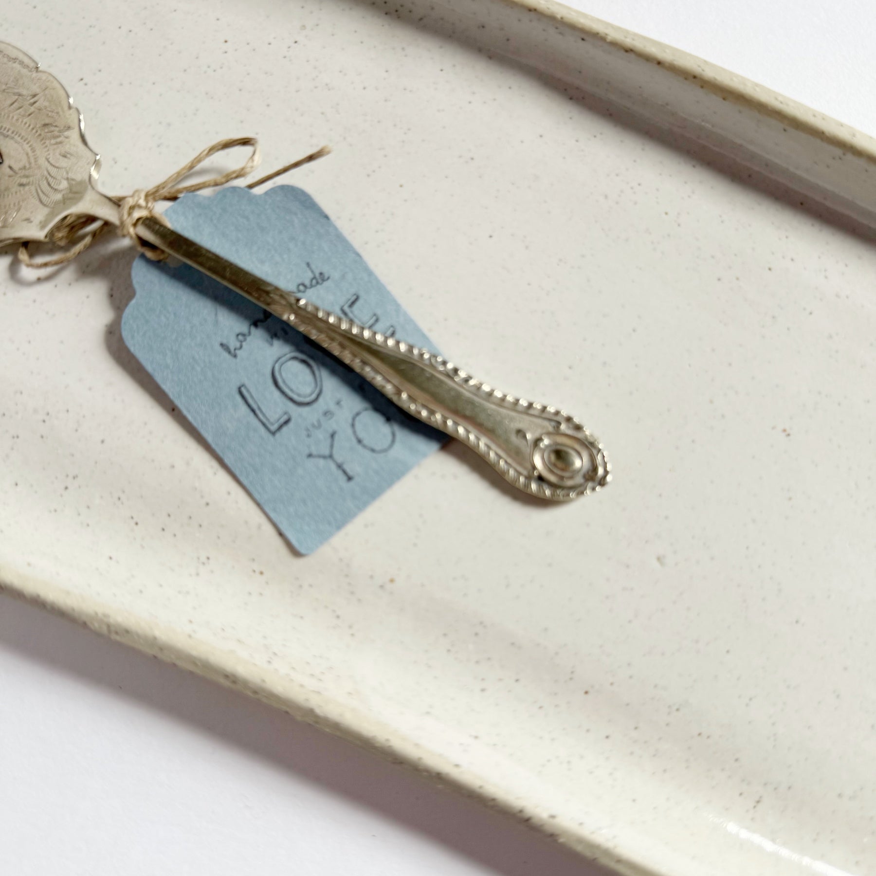 mondocherry - antique silverware little serving spoon | "sweety" - handle