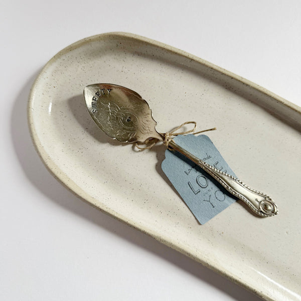 mondocherry - antique silverware little serving spoon | "sweety"