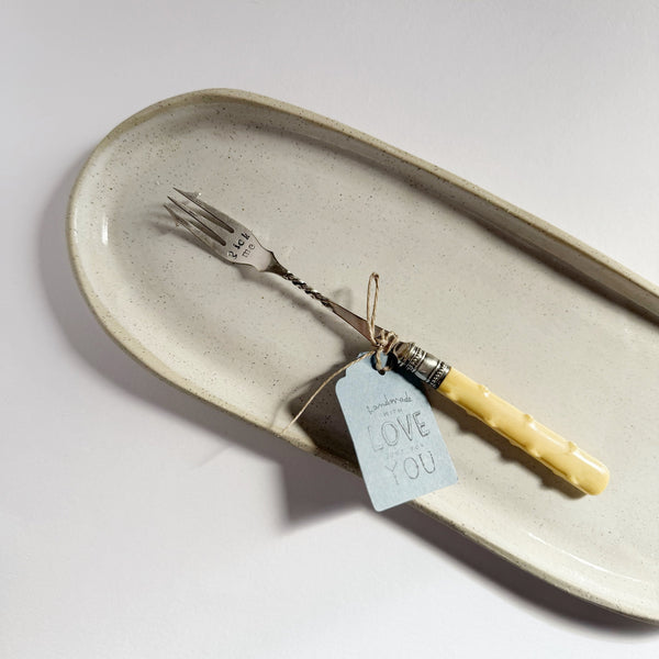 mondocherry - antique silverware pickle fork | "pick me"