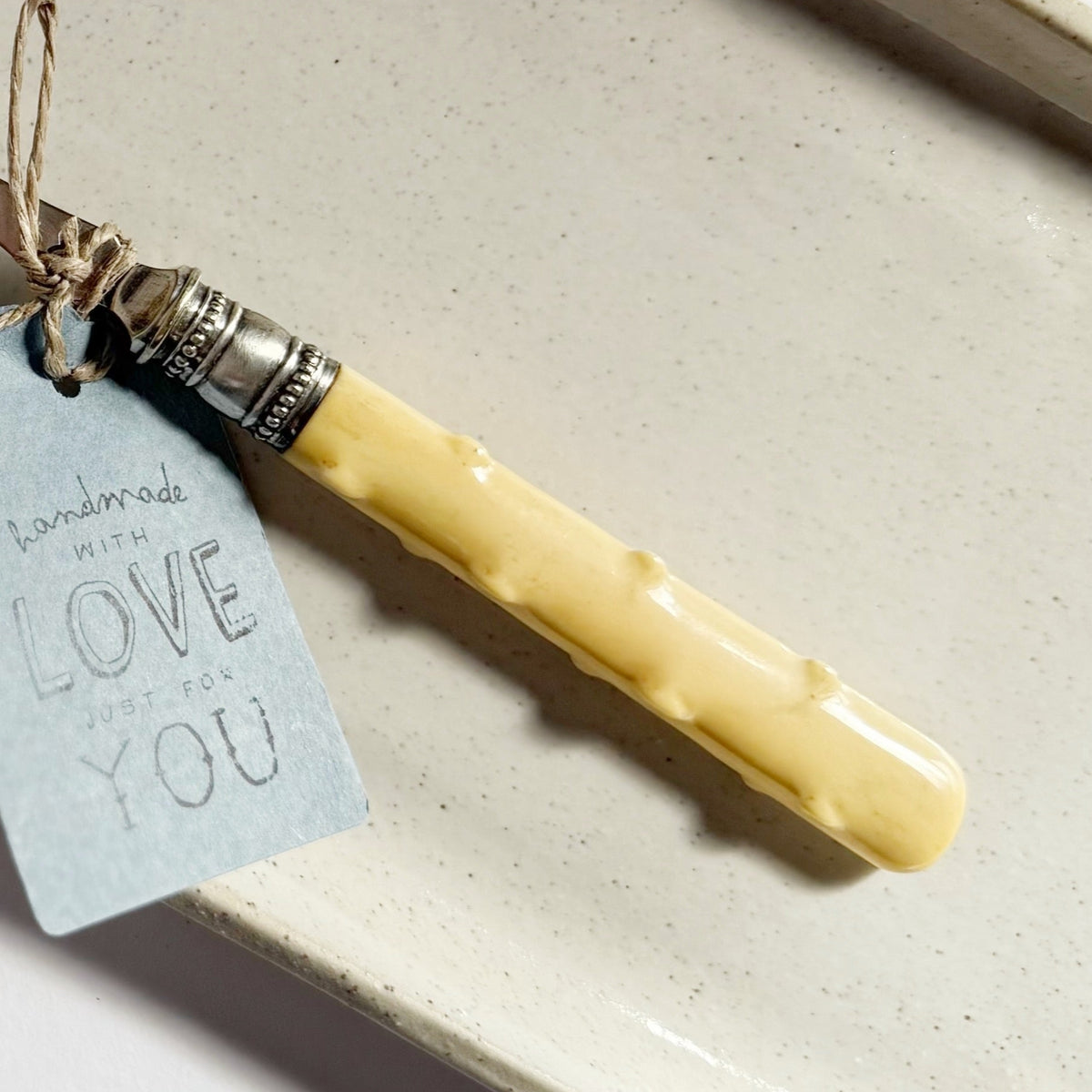 mondocherry - antique silverware pickle fork | "pick me"- handle