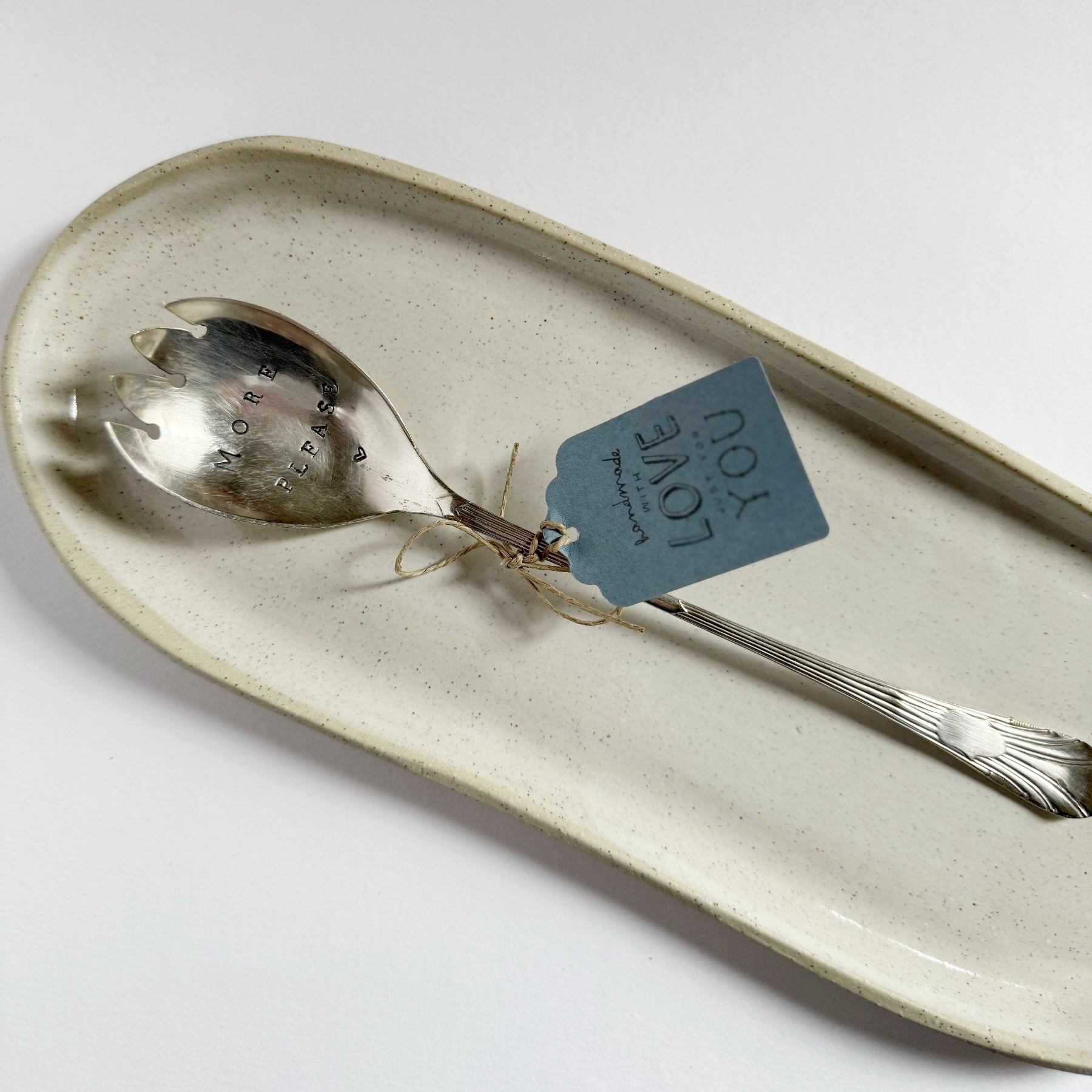 mondocherry - antique silverware serving fork | "more please"