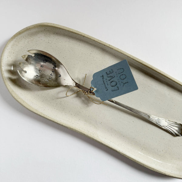 mondocherry - antique silverware serving fork | "more please"
