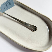 mondocherry - antique silverware serving fork | "more please" - handle