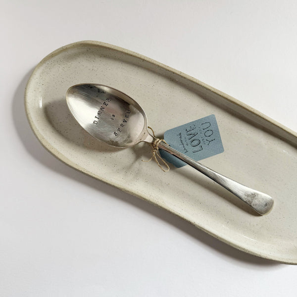 mondocherry - antique silverware serving spoon | "dinner is served"