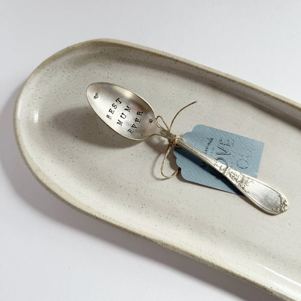 mondocherry - antique silverware tea spoon | "best mum ever"