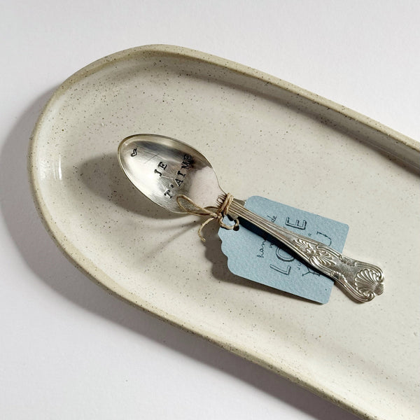 mondocherry - antique silverware teaspoon| "je t'aime"