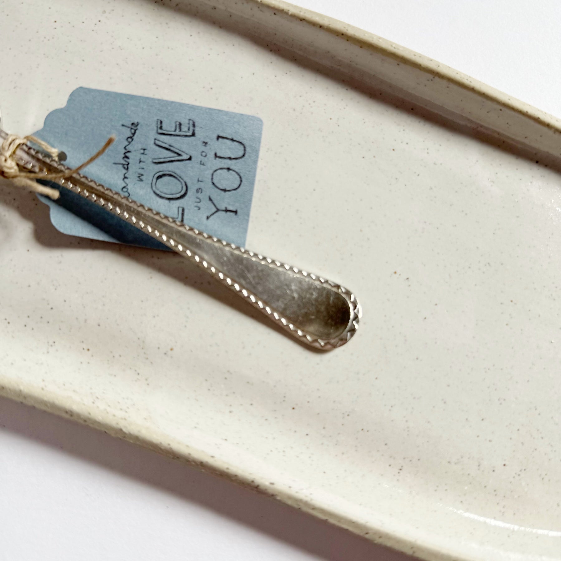 mondocherry - antique silverware tea spoon | "i love you" - handle