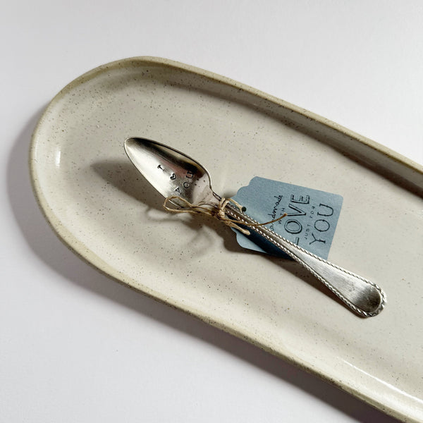 mondocherry - antique silverware tea spoon | "i love you"