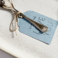 mondocherry - antique silverware tiny salt spoon | "sel" - handle
