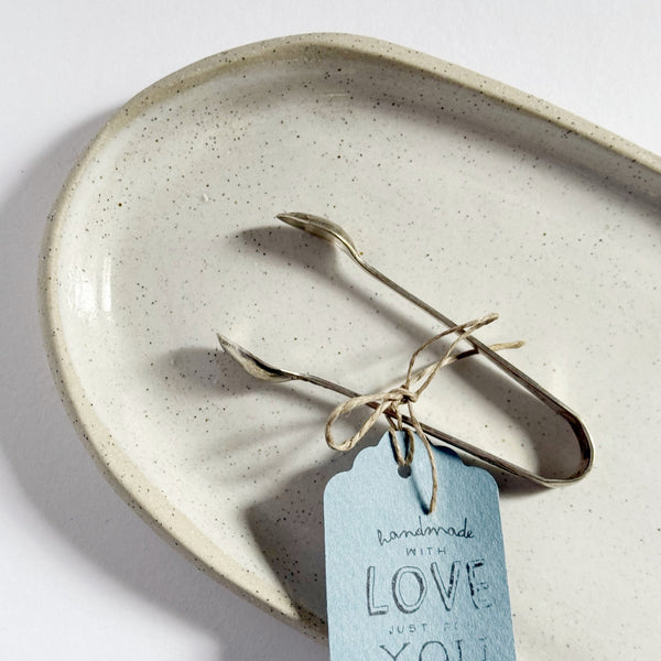 mondocherry - antique silverware tongs | "you and me"