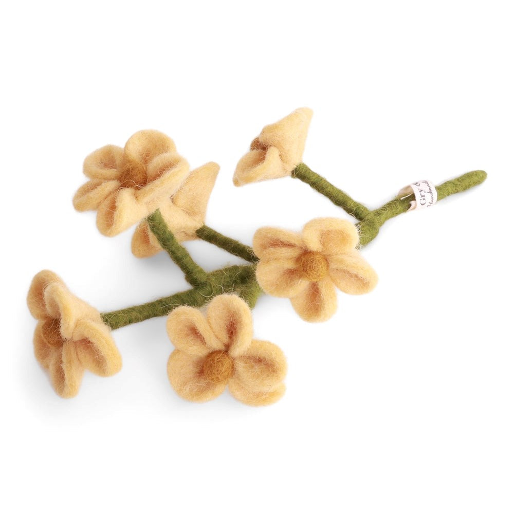 mondocherry - Gry & Sif | forget-me-not felt flower | yellow