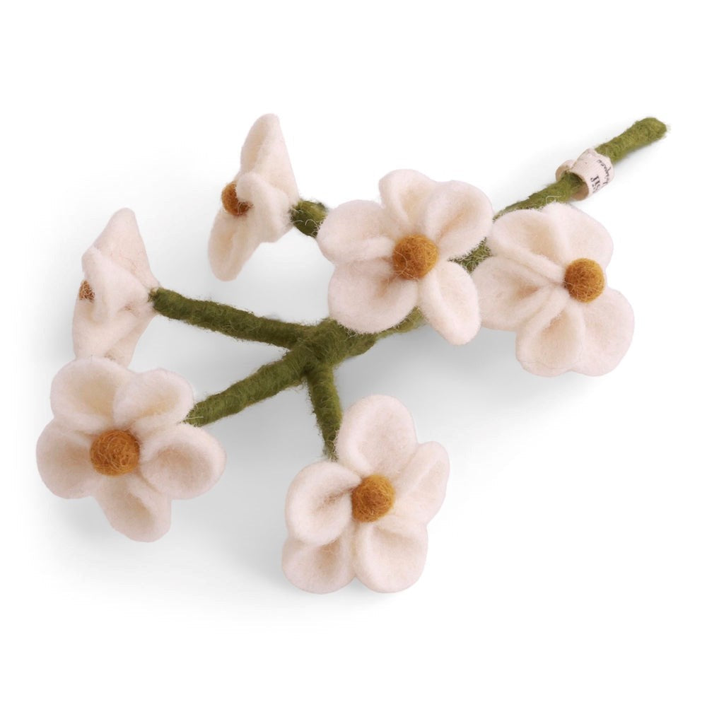 mondocherry - Gry & Sif | forget-me-not felt flower | white