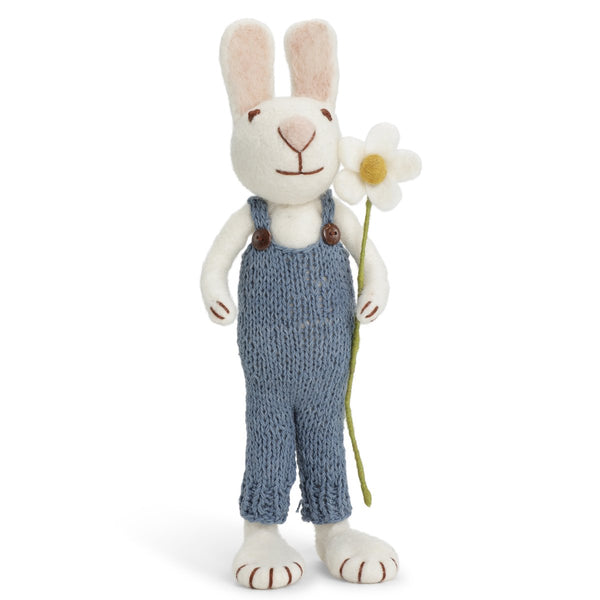 Gry & Sif | white bunny pants & daisy | XL