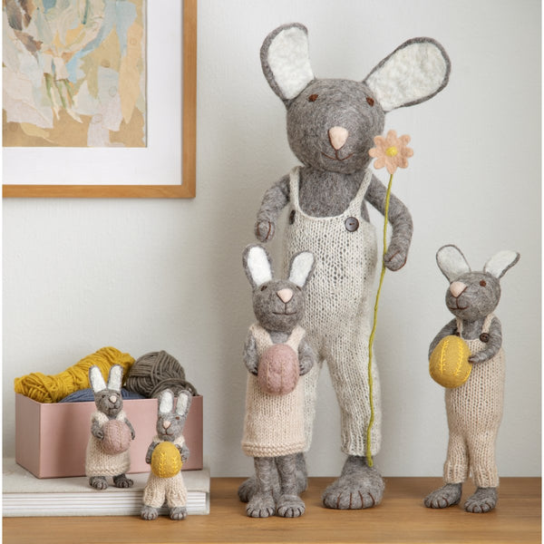 mondocherry - Gry & Sif | grey bunny pants yellow egg | small - family