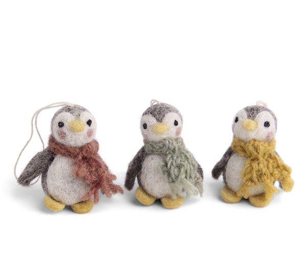 mondocherry Gry & Sif | baby penguin felt decorations 3-pk | colour