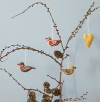 mondocherry Gry & Sif | pearl birds felt decorations 3-pack - tree