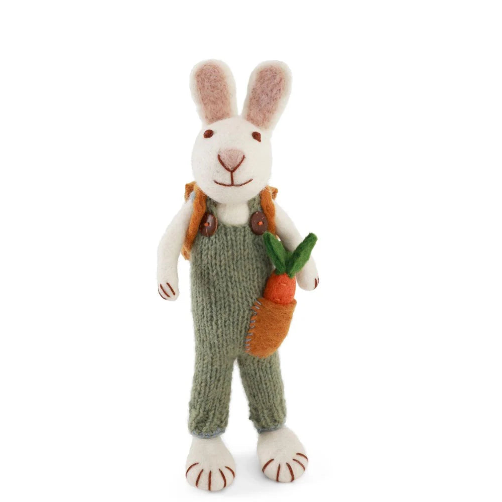 mondocherry - Gry & Sif | white boy bunny carrot backpack | medium