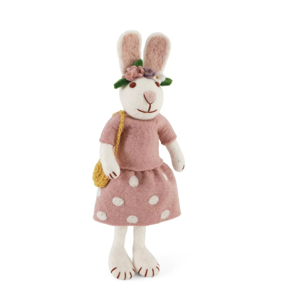 mondocherry - Gry & Sif | white girl bunny flower hairband | medium