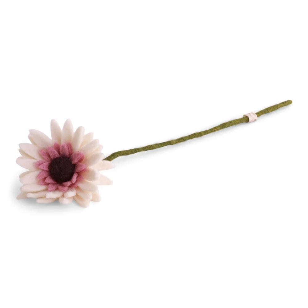 mondocherry Gry & Sif | felt gerbera flower | white