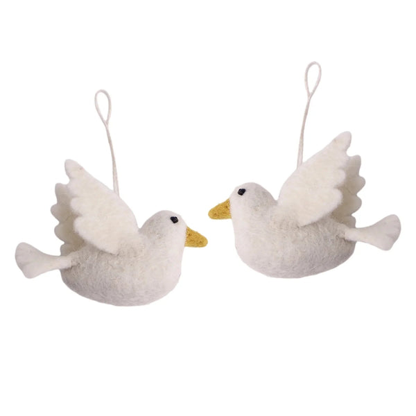 mondocherry - Gry & Sif | felt peace dove ornament (2 pk)