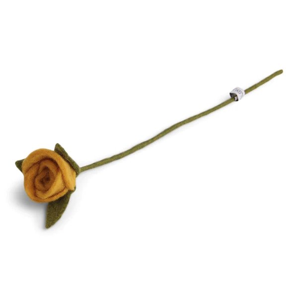 mondocherry - Gry & Sif | felt rose flower | yellow
