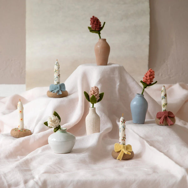 mondocherry - Gry & Sif | felt artichoke flower display