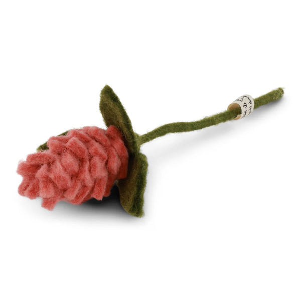 mondocherry - Gry & Sif | felt artichoke flower | dusty red