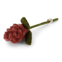mondocherry - Gry & Sif | felt artichoke flower | rouge