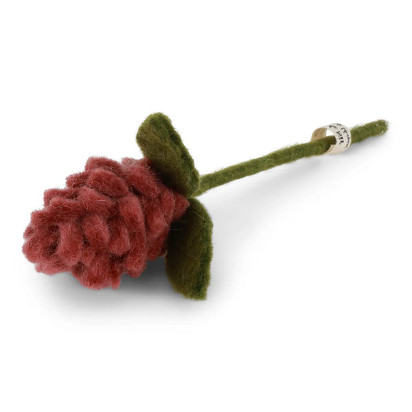 mondocherry - Gry & Sif | felt artichoke flower | rouge