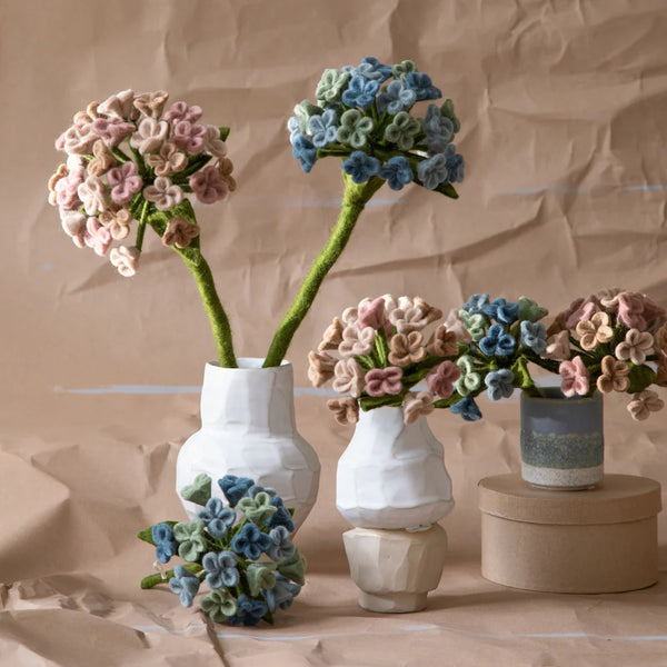 mondocherry - Gry & Sif | felt big hydrangea flower display