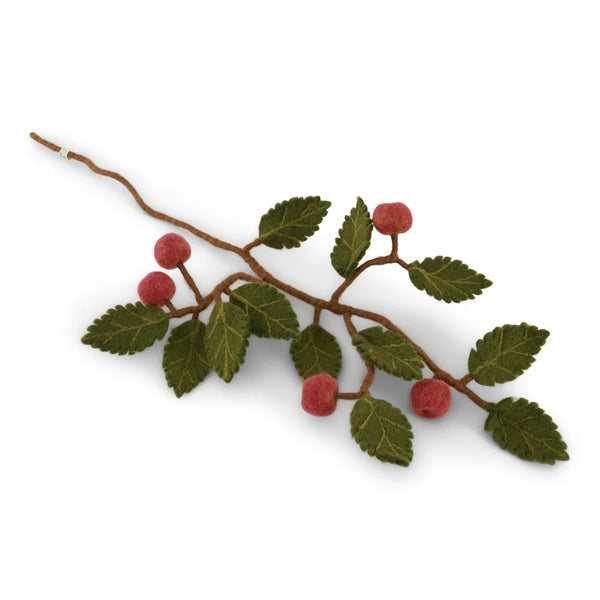 mondocherry - Gry & Sif | felt apple branch | dusty red