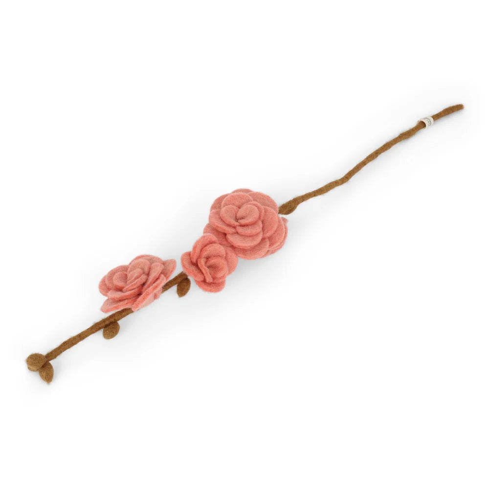 mondocherry - Gry & Sif | felt rose branch | dusty red