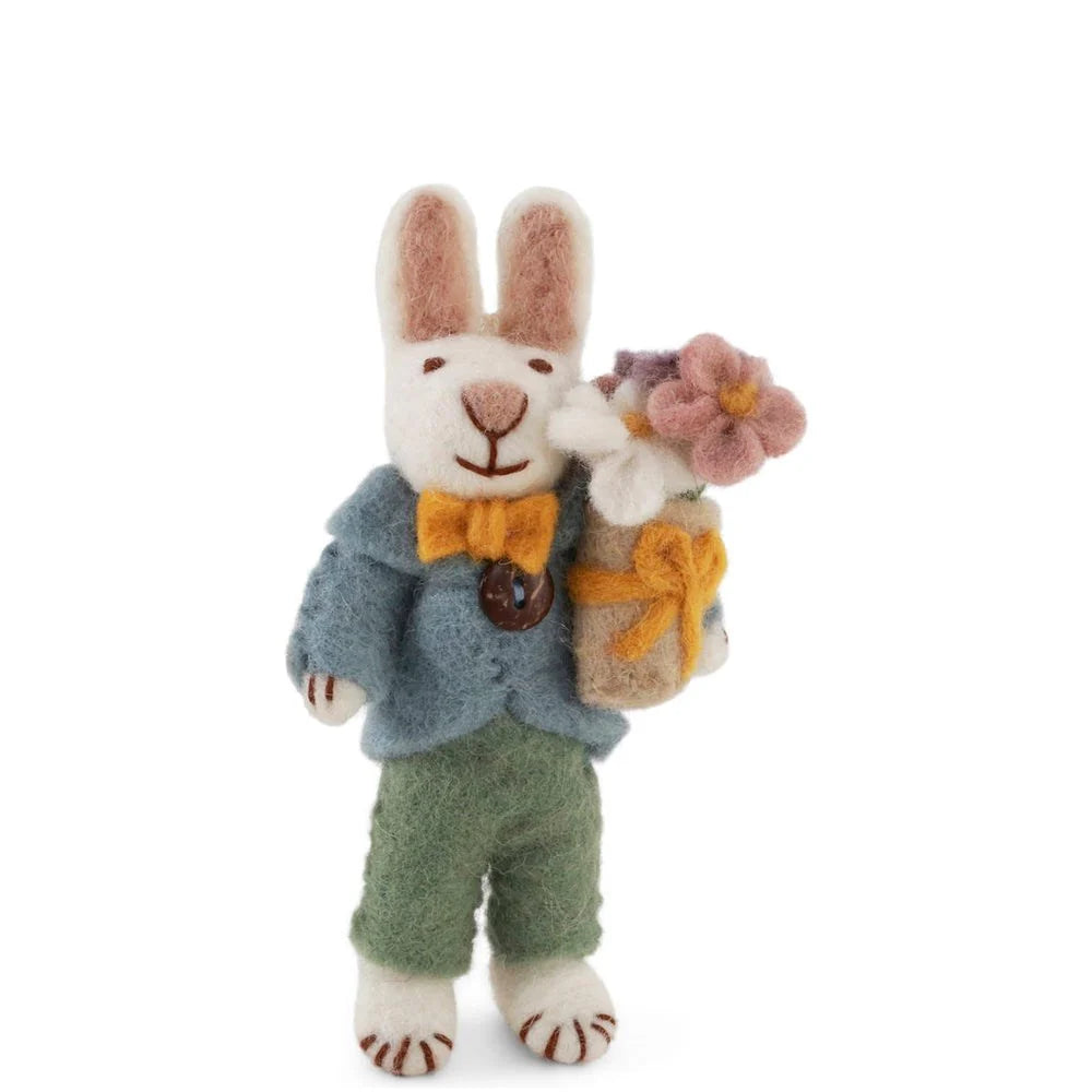 mondocherry - Gry & Sif | white boy bunny bouquet | small