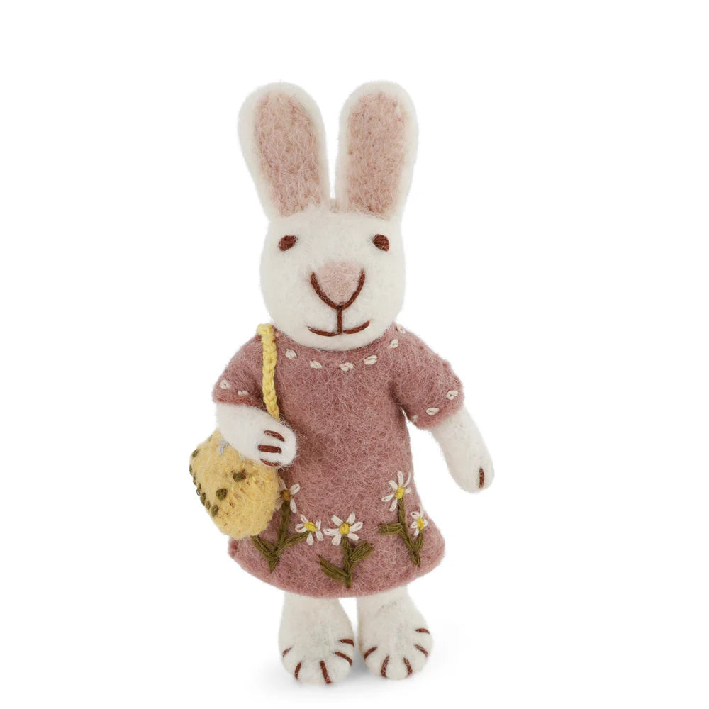 mondocherry - Gry & Sif | white bunny lavender dress purse | small