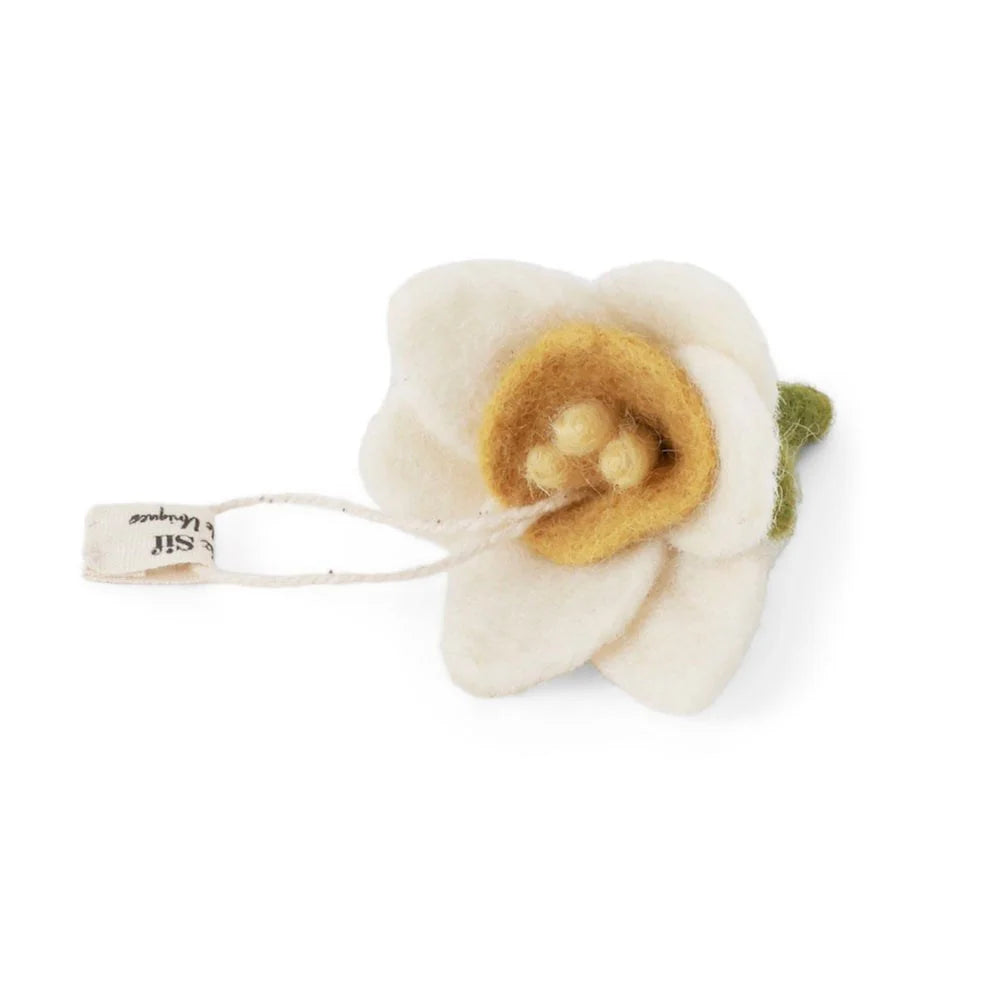 mondocherry - Gry & Sif | felt daffodil decoration | white